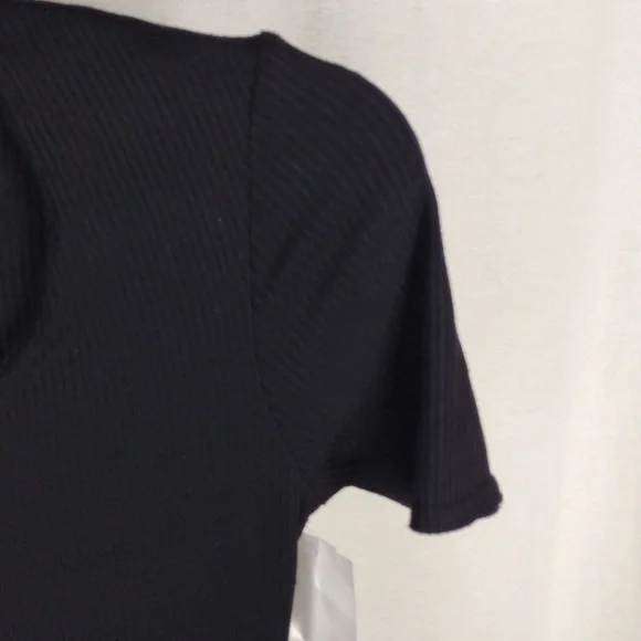 LOVE ADY NECK CUTOUT RIB KNIT BLACK DRESS SIZE XS (0-2) NWT - Picture 14 of 15